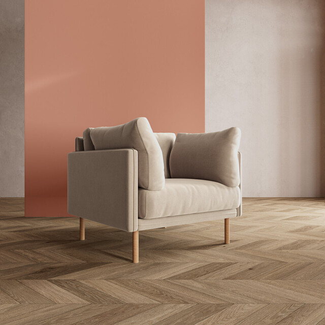 Swoon, Merano, Armchair, Beige, Easy Velvet, Sale, W:97cm x H:80cm