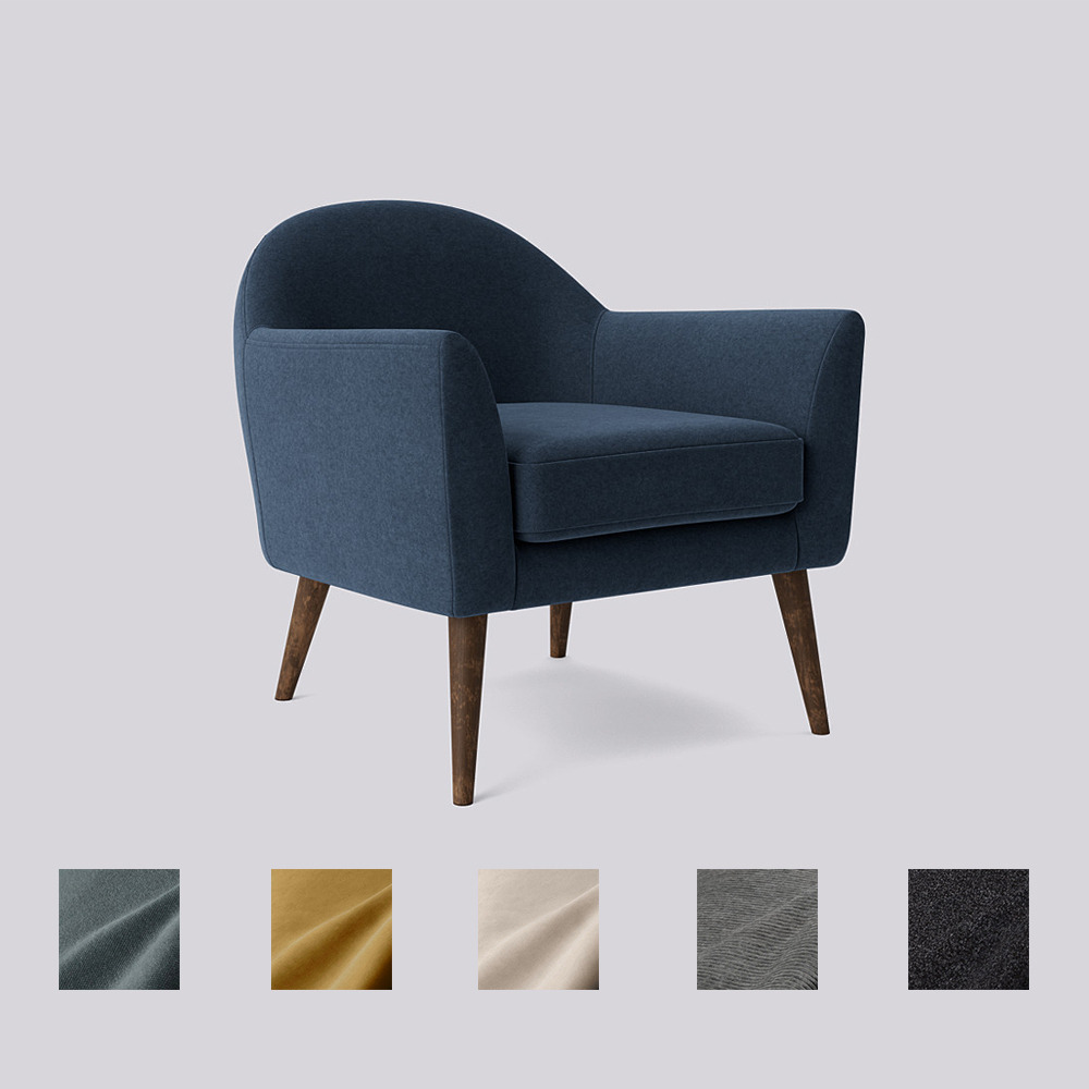 Swoon - Juno - Armchair - Dark Blue - Smart Wool