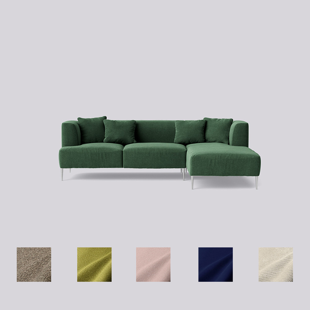 Swoon - Kallas - Right-Hand Corner Sofa - Green - Smart Wool