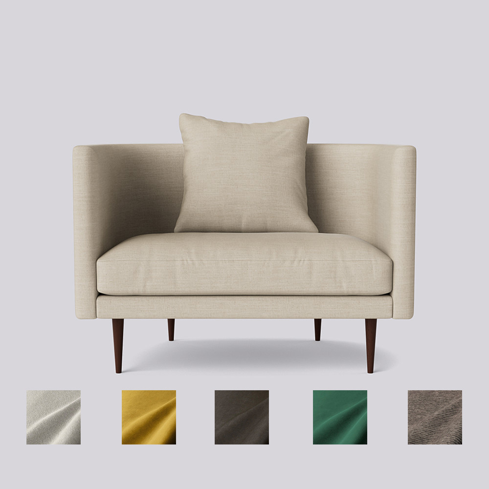 Swoon - May - Love Seat - Beige - Linen
