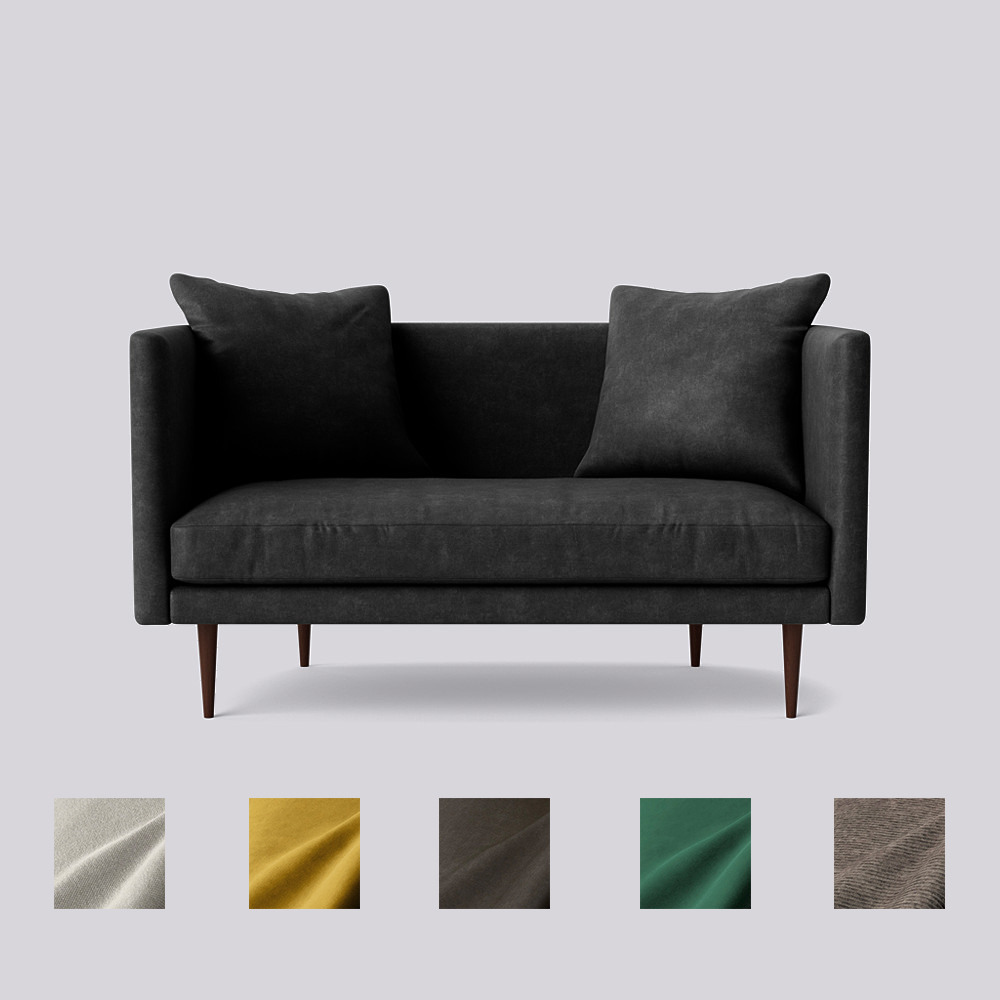 Swoon - May - Two-Seater Sofa - Dark Grey - Smart Leather