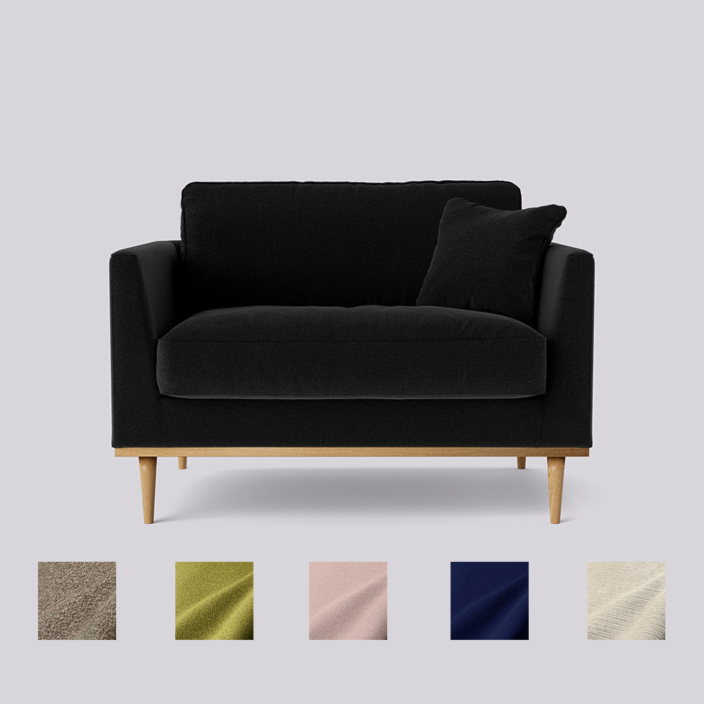 Swoon - Norfolk - Love Seat - Black