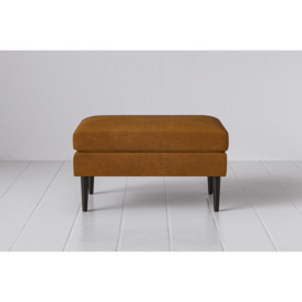 Faux Suede Ottoman from Swyft - Tan - Model 01 - Quick Delivery