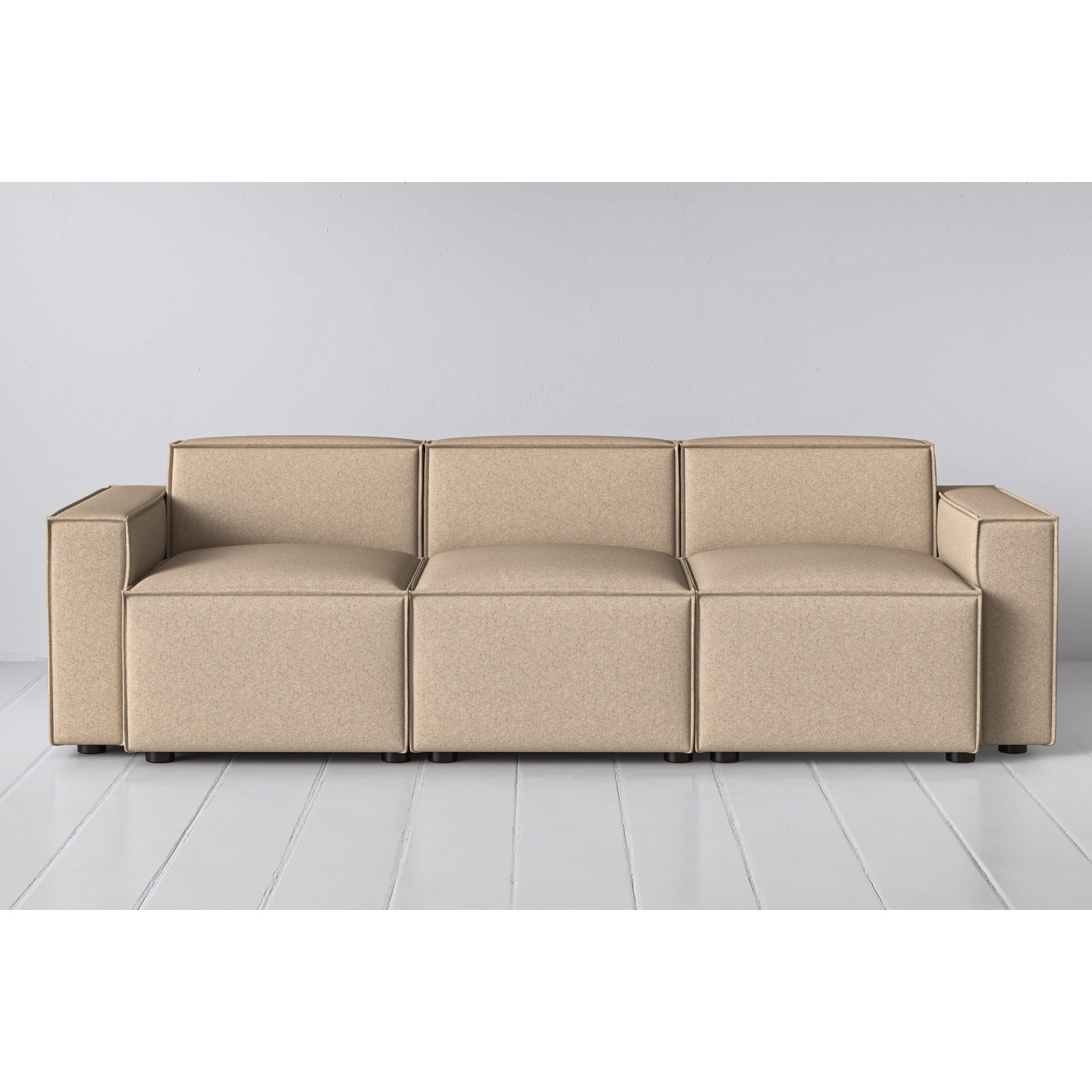 Wool 3 Seater Modular Sofa from Swyft - Ecru - Model 03 - Quick Delivery