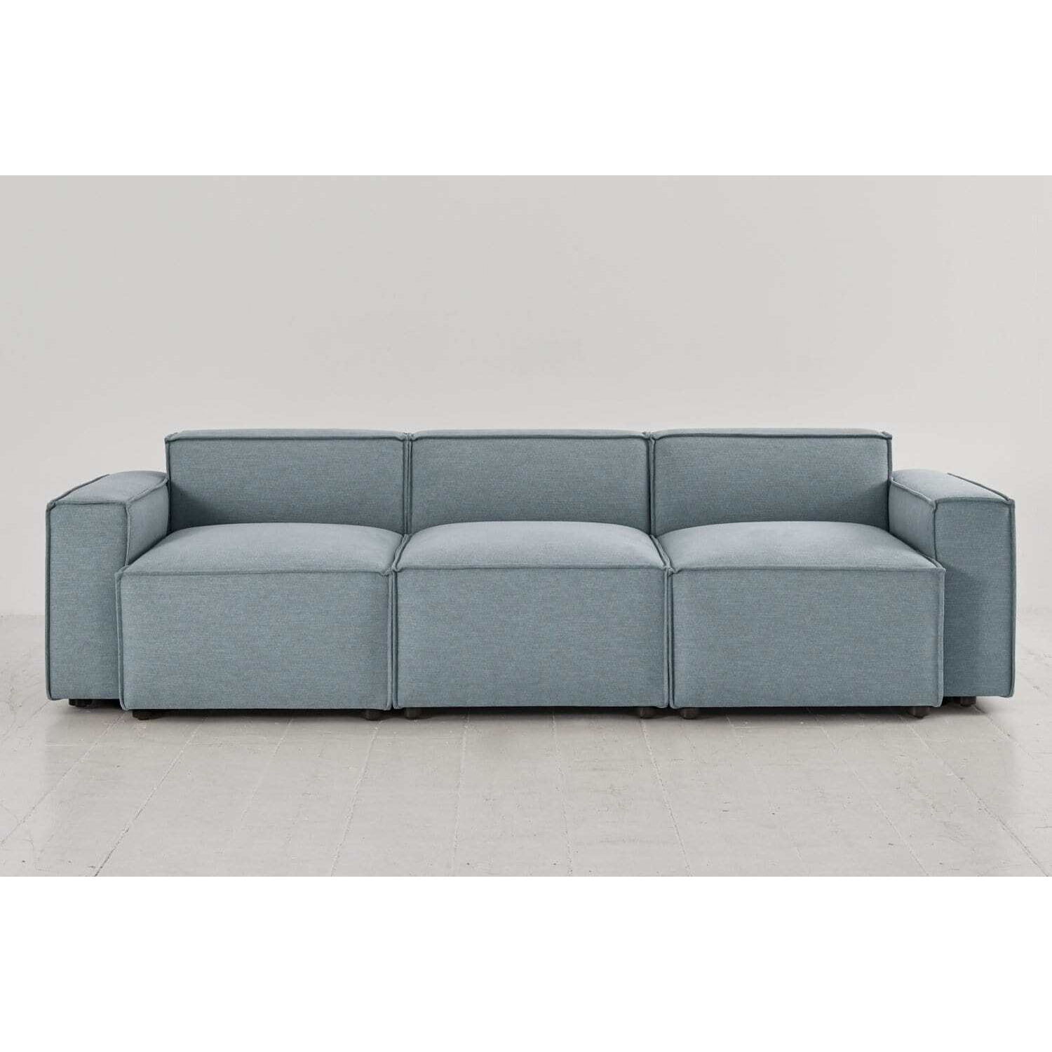 Linen 3 Seater Modular Sofa - Seaglass - Model 03 - Quick Delivery