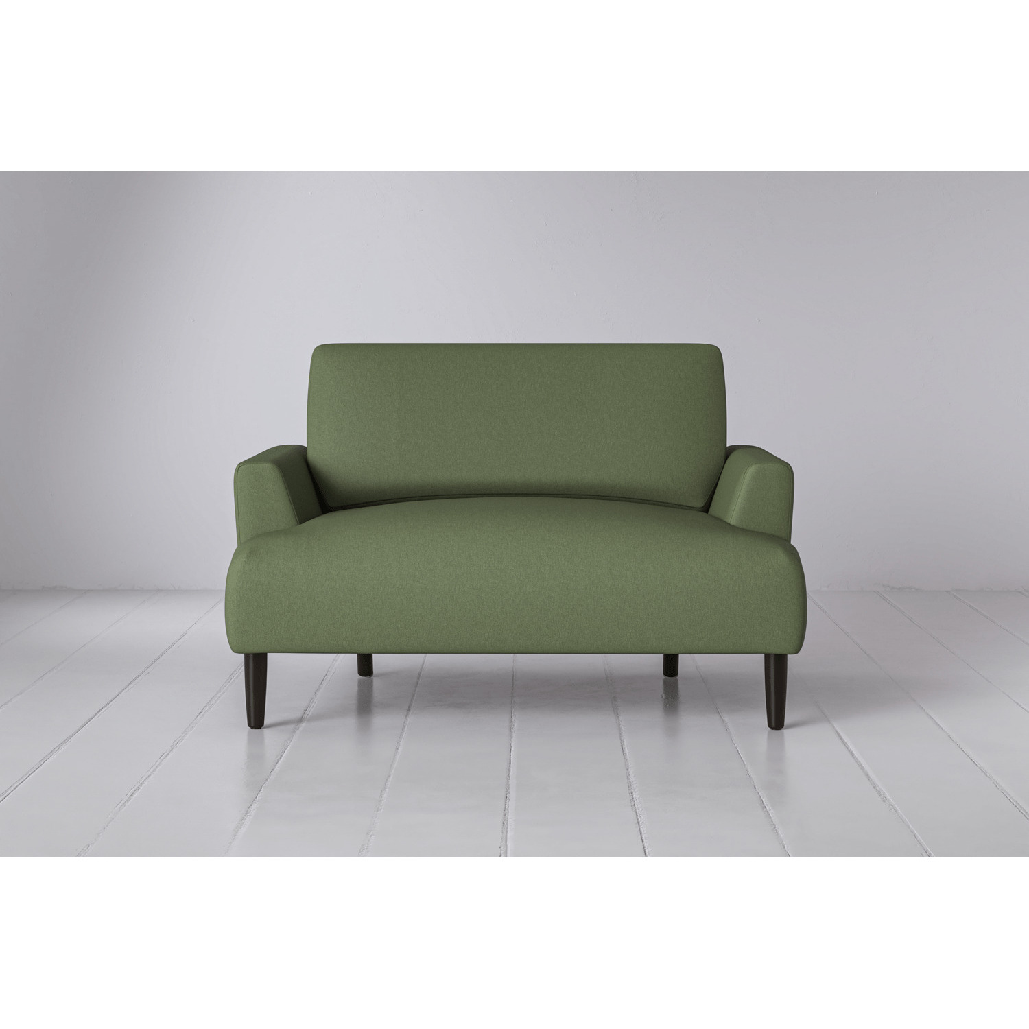 Linen Love Seat from Swyft - Sage - Model 05 - Quick Delivery