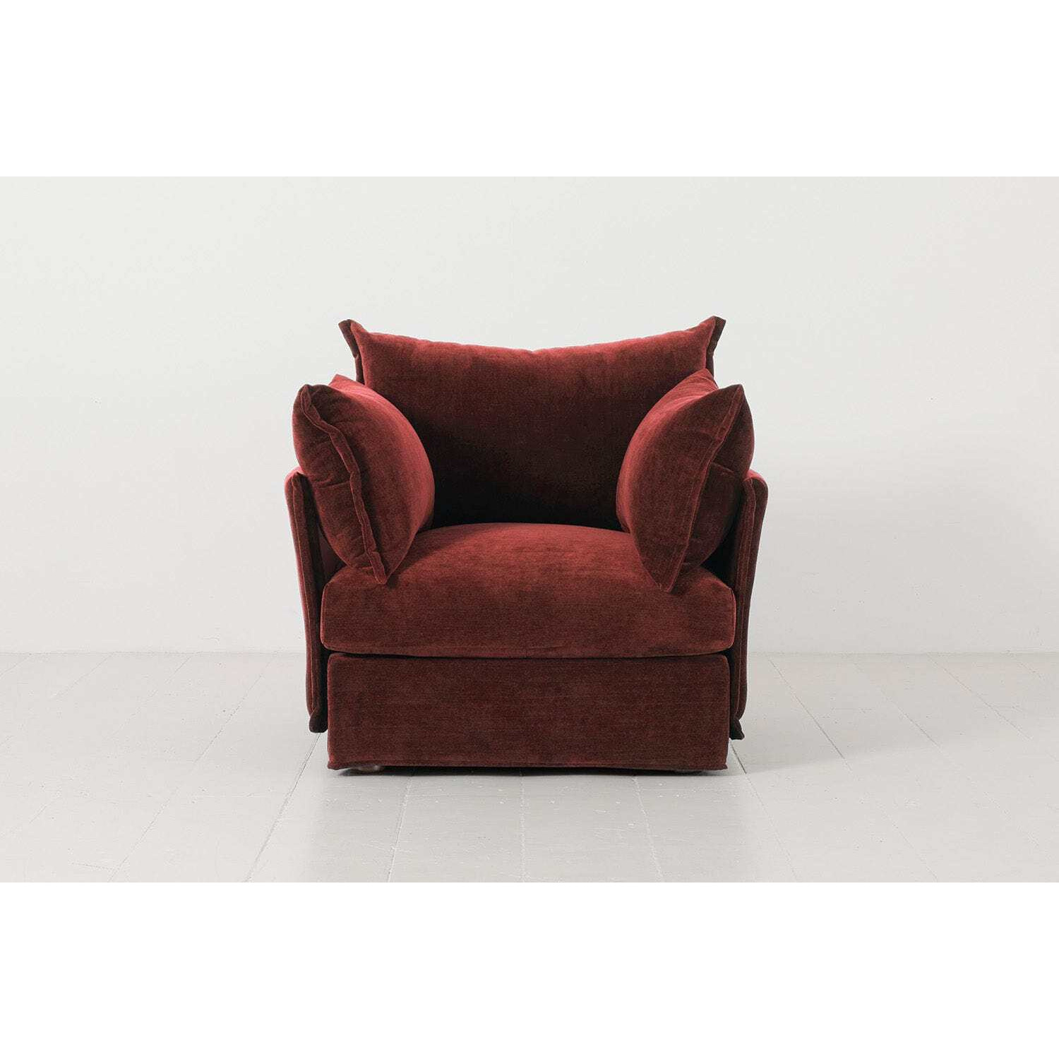 Royal Velvet Armchair from Swyft - Burgundy - Model 06 - Quick Delivery