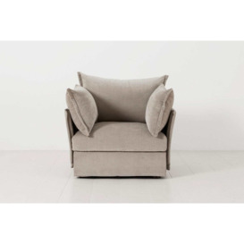 Royal Velvet Armchair from Swyft - Fog - Model 06 - Quick Delivery