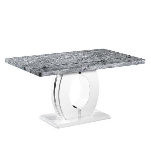 Shankar Neptune Medium Marble Effect Top Dining Table - image 1
