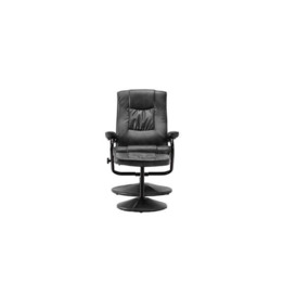 Birlea Memphis Swivel Chair & Footstool Black - thumbnail 2