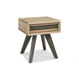 Bentley Cadell With Drawer Aged Oak Square Lamp Table