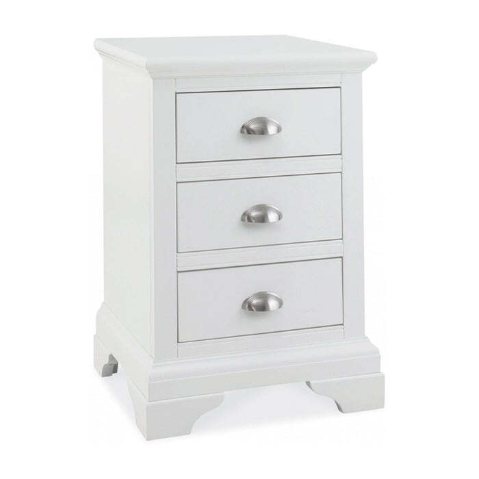 Bentley Hampstead 3 Drawer White Square Nightstand