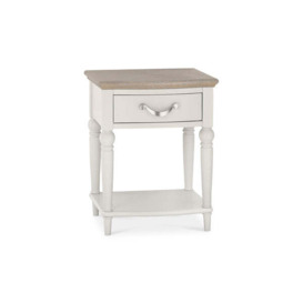 Bentley Montreux 1 Drawer Soft Grey And Grey Washed Oak Nightstand