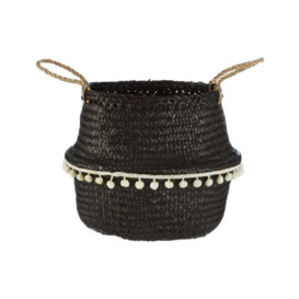 Teddy's Collection Black Seagrass Basket / Small