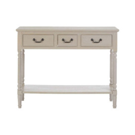 Teddy's Collection Harold 3 Drawers Vintage Grey Rectangular Console Table