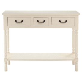 Teddy's Collection Harold 3 Drawers White Finish Console Table