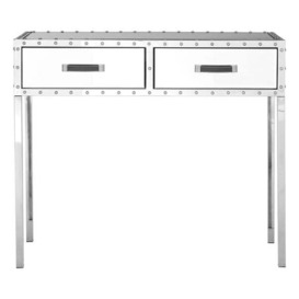 Teddy's Collection Robert 2 Drawers Silver Console Table