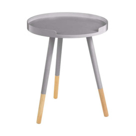 Teddy's Collection Grayson Grey Round Side Table