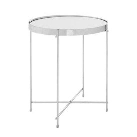 Teddy's Collection Axel Silver Chrome Side Table / Small