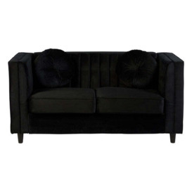 Teddy's Collection Finn Black 2 Seater Sofa