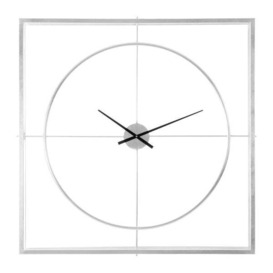 Teddy's Collection Theo Silver Finish Wall Clock