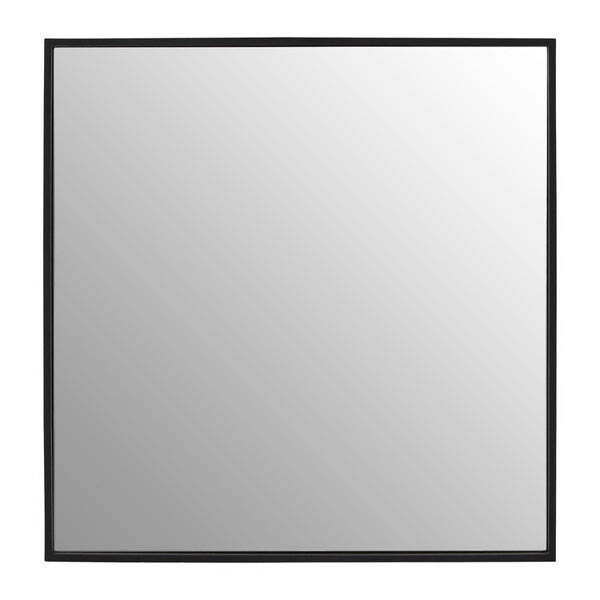 Teddy's Collection Matte Black Square Wall Mirror / Large