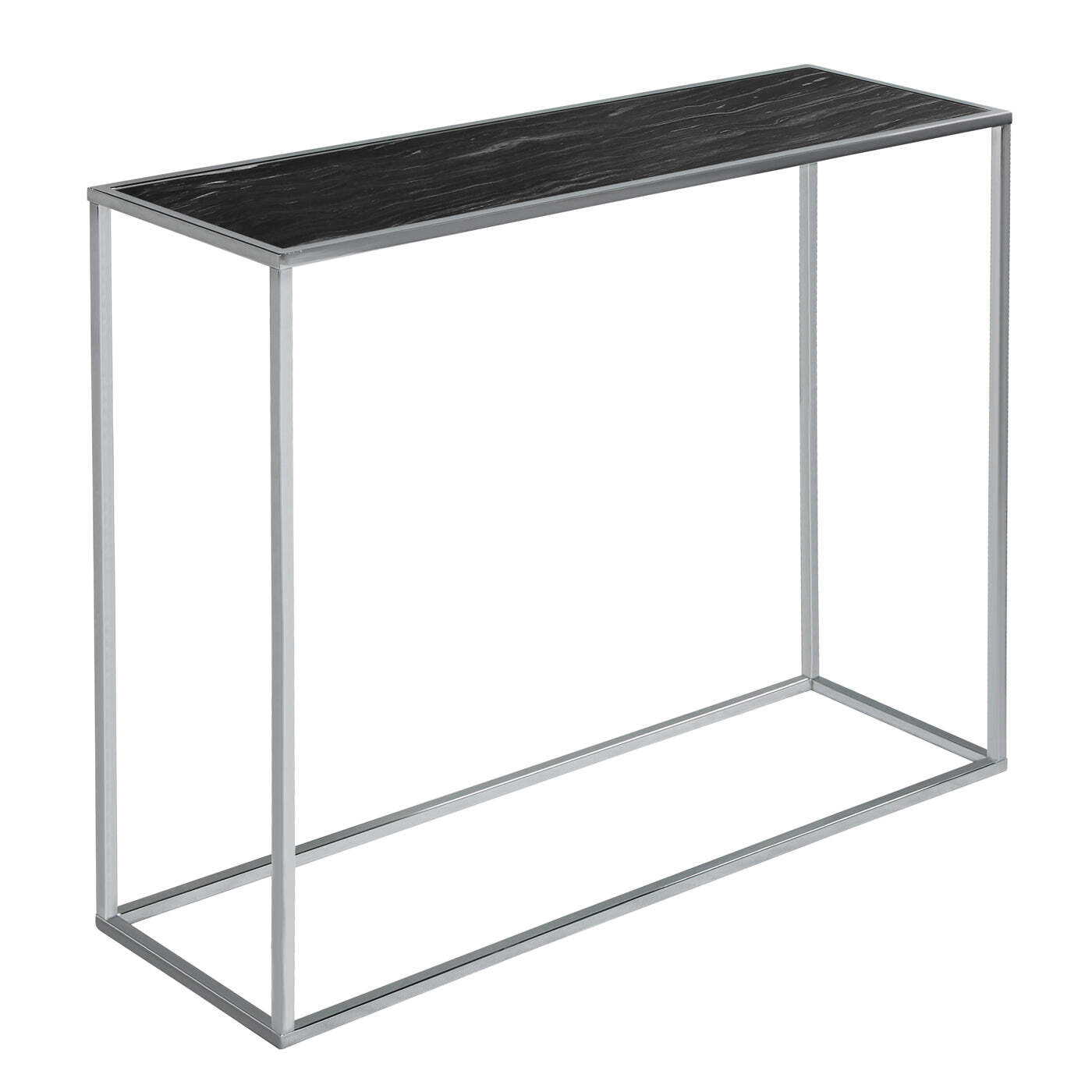 Teddy's Collection Swan Console Table Black and Chrome - image 1