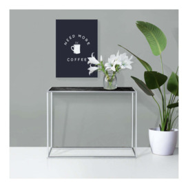 Teddy's Collection Swan Console Table Black and Chrome - thumbnail 3