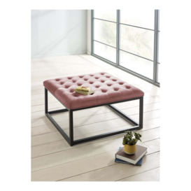 Teddy's Collection Falun Footstool Dusty Pink - thumbnail 2