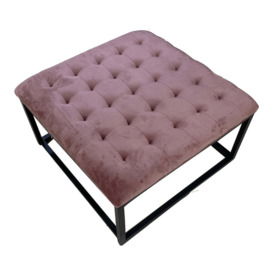 Teddy's Collection Falun Footstool Dusty Pink - thumbnail 3