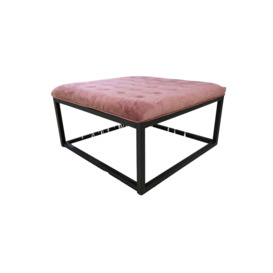 Teddy's Collection Falun Footstool Dusty Pink - thumbnail 1