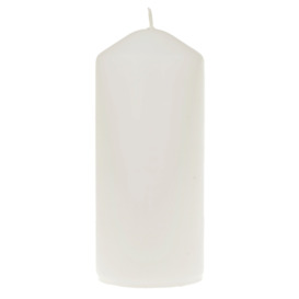 Tesco Unfragranced Medium Pillar Candle - White