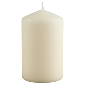 Tesco Unfragranced Small Pillar Candle Ivory