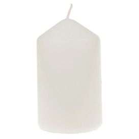 Tesco Unfragranced Small Pillar Candle - White