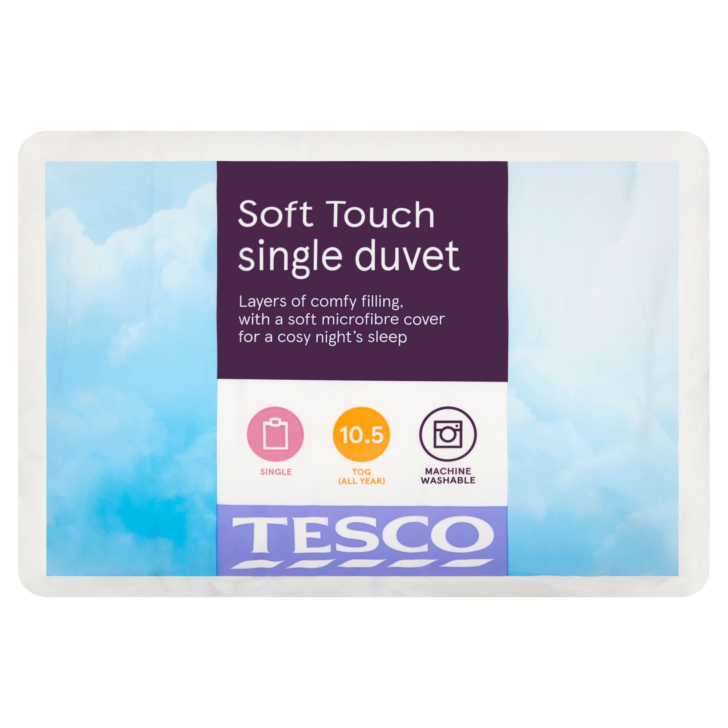 Tesco Soft Touch 10.5 Tog Duvet Single