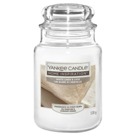 Yankee Candle Large Jar White Linen & Lace