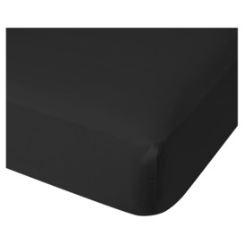 Tesco Fitted Sheet Black Single