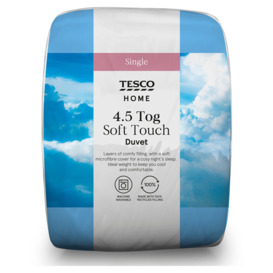 Tesco Soft Touch 4.5 Tog Duvet Single