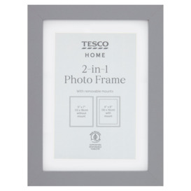 Tesco Photo Frame 2 In 1 Grey