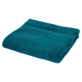 Tesco Teal Supersoft Cotton Bath Towel