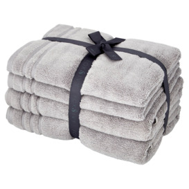 Fox & Ivy 4 Piece Hygro Tencel Towel Bale Silver