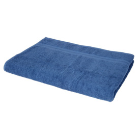 Tesco Blue 100% Cotton Low Twist Bath Towel