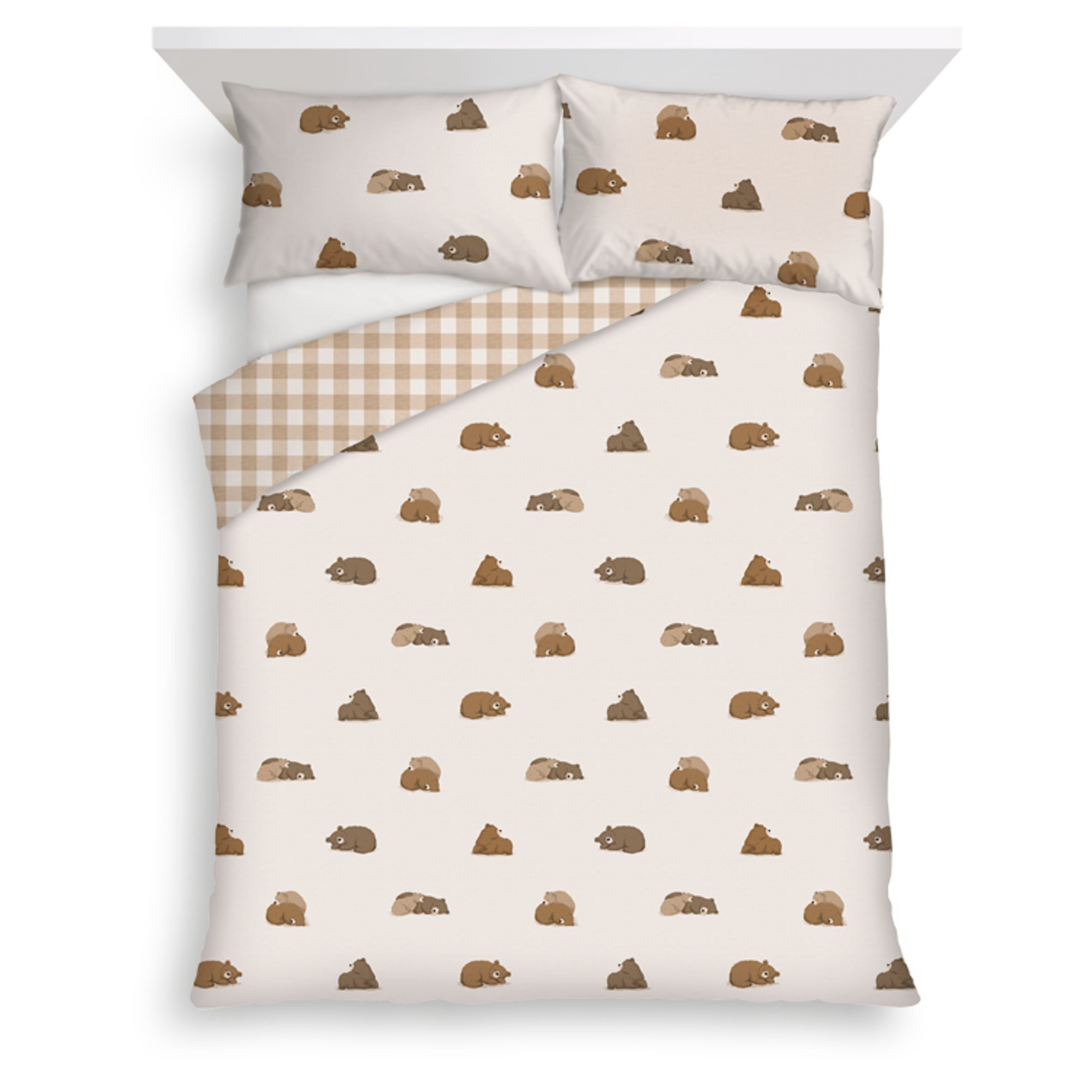TESCO SLEEPY BEAR DUVET SET DOUBLE by Tesco