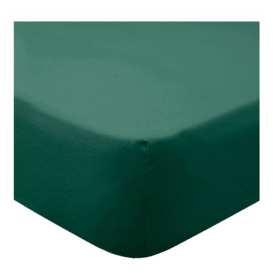 Tesco F/Green 100% Cotton Fitted Sheet Single