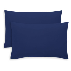 Tesco Navy Brushed Pillowcase Pair