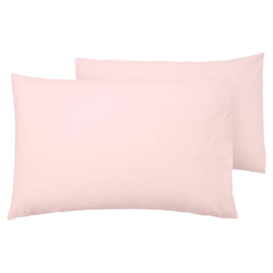 Tesco Clay Pink 100% Cotton Pillowcase Pair