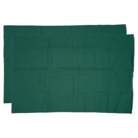 Tesco F/Green 100% Cotton Pillowcase Pair