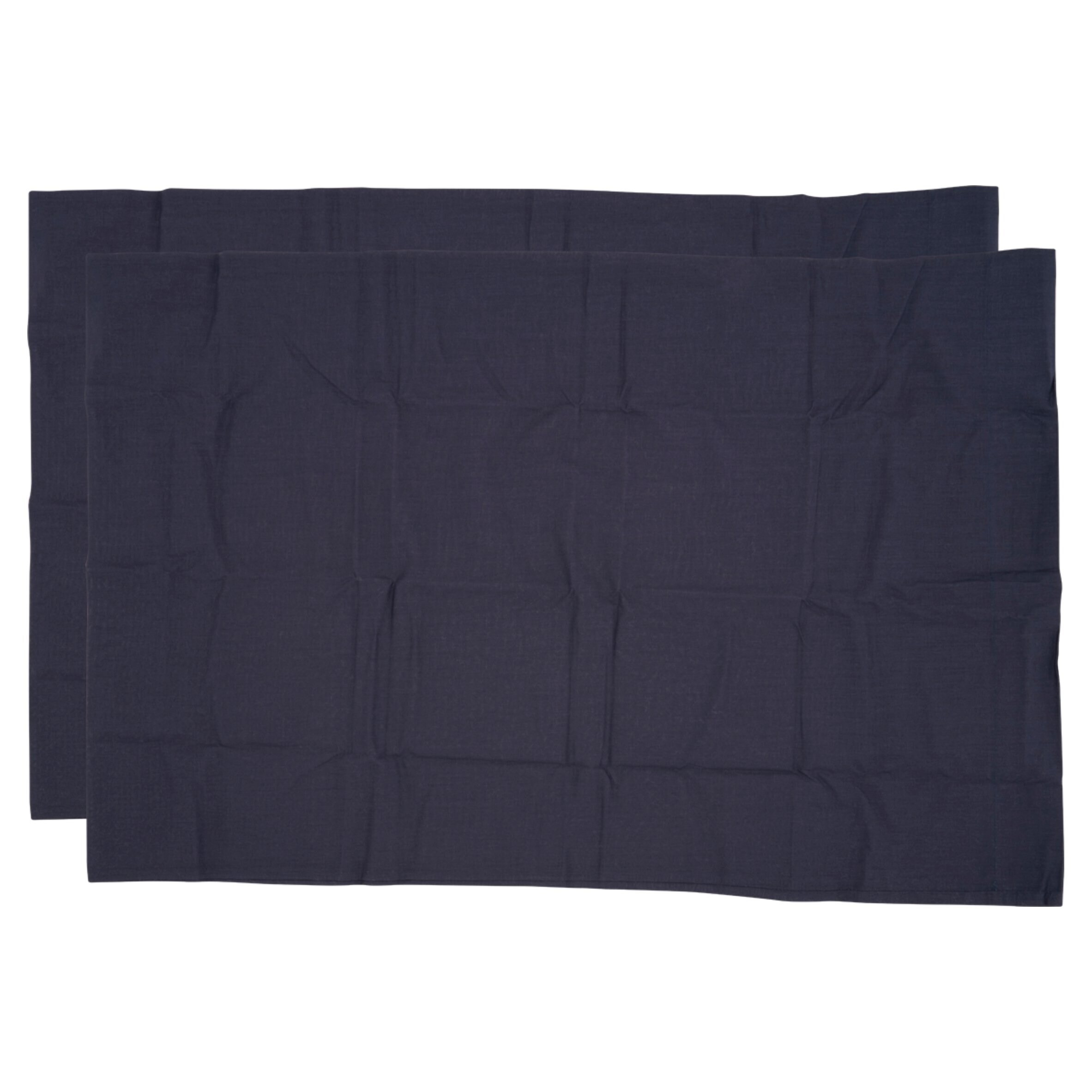 Tesco Ink Blue 100% Cotton Pillowcase Pair