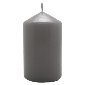 Tesco Grey Unfragranced Pillar Candle Small