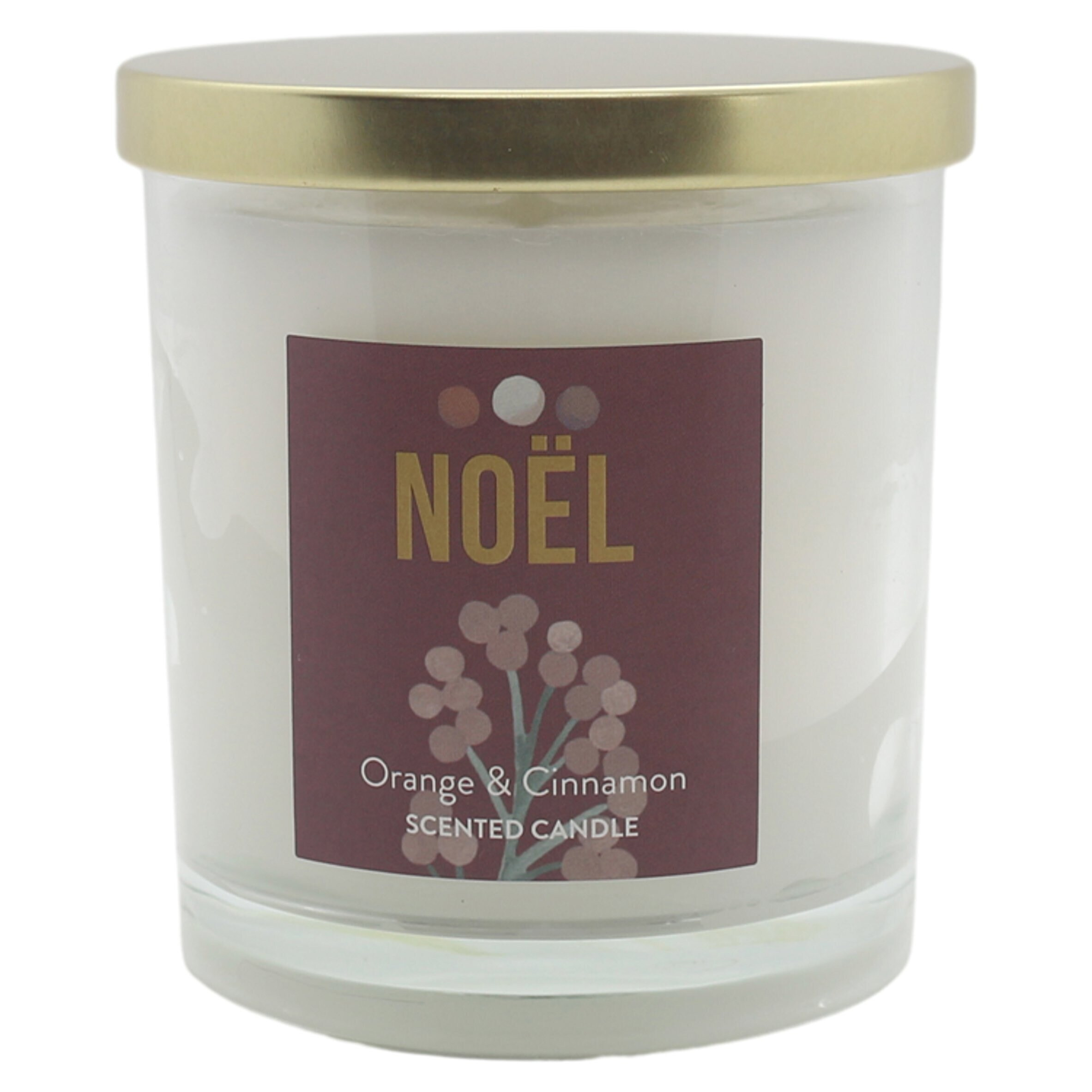 TESCO ORANGE & CINNAMON CHRISTMAS CANDLE 300G